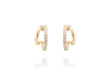 Earrings BARI  in golden silver