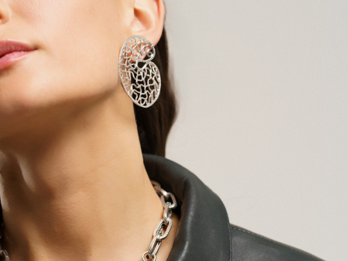 Pendientes de plata aro grande HIGH LINE