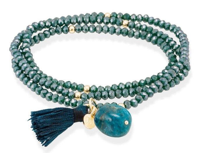 Armband ZEN Blau in silber rose vergoldet