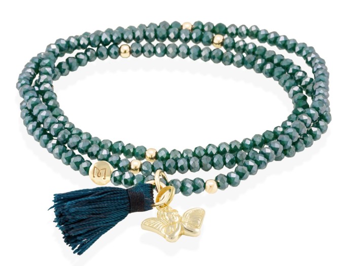 Armband ZEN Blau in silber rose vergoldet