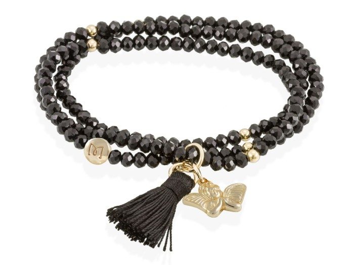 Bracelet ZEN SCHWARZ mit Engel
