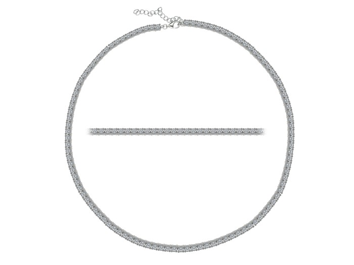 Necklace RIVIERE  in silver