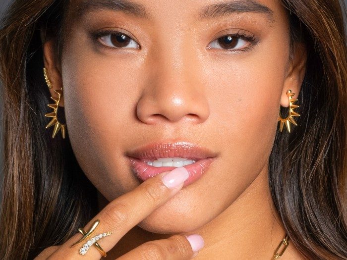 Ohrringe PUNK  in silber vergoldet