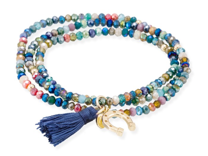 Armband ZEN Blau in silber rose vergoldet