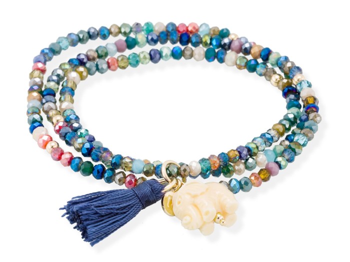 Armband ZEN Blau in silber rose vergoldet