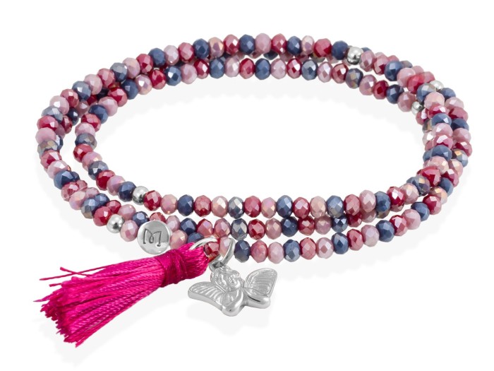 Bracelet ZEN FUCHSIA mit Engel