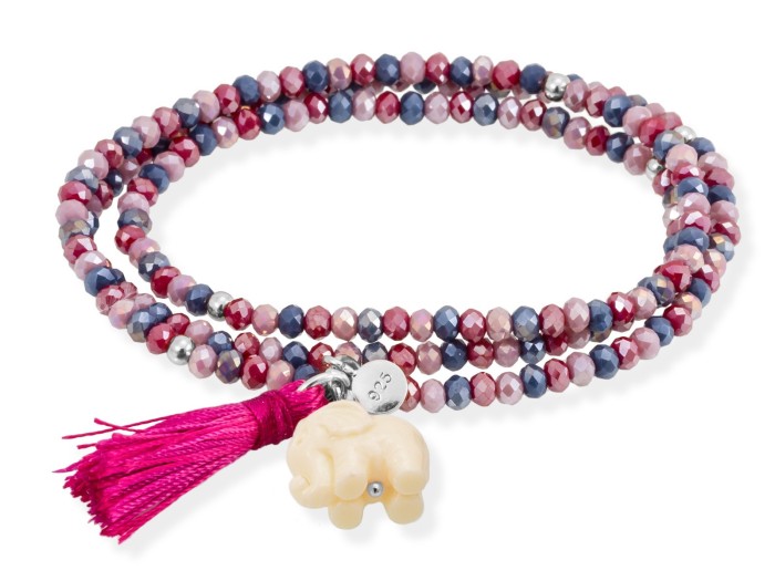 Bracelet ZEN FUCHSIA with angel
