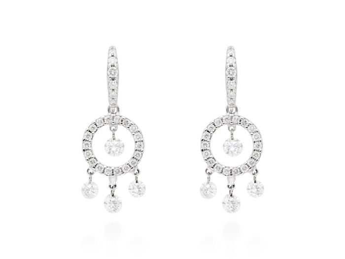 Earrings   in 18kt white Gold and diamonds