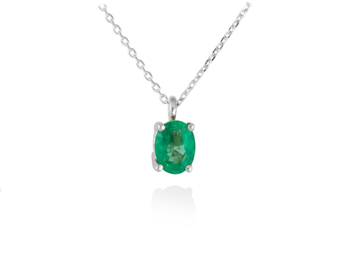 Gargantilla   en Oro 18Kt. con piedra preciosa y diamantes