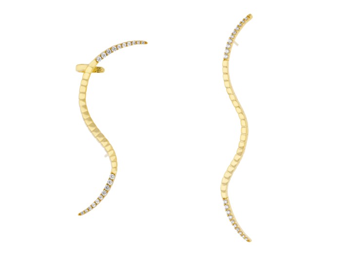 Pendientes de plata con circonitas asimétricos