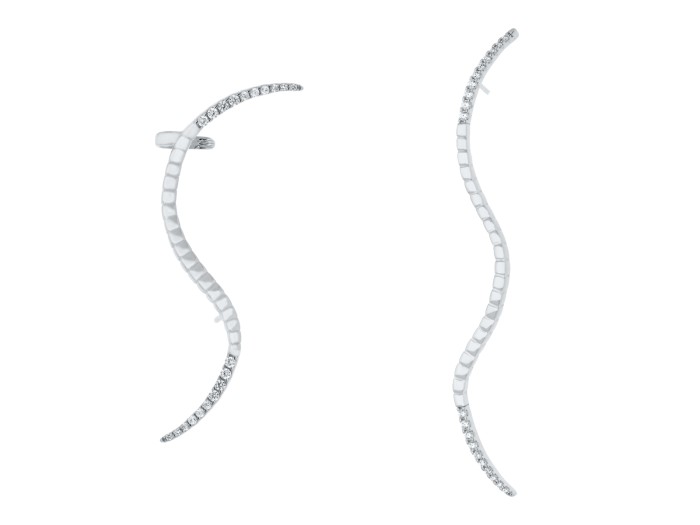 Pendientes de plata con circonitas asimétricos