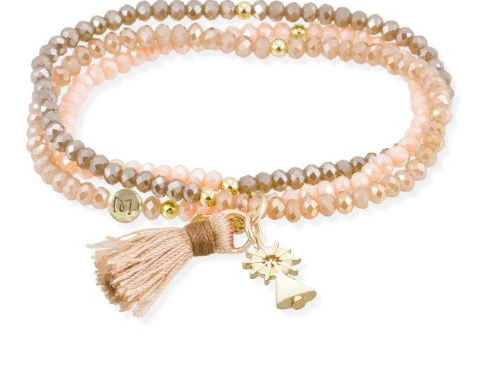 Armband ZEN Braun in silber rose vergoldet