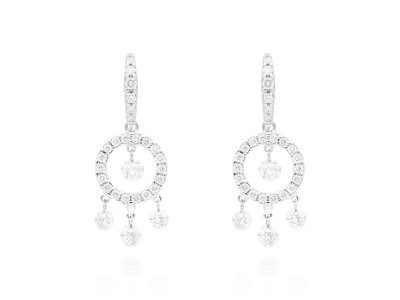 Earrings   in 18kt white Gold and diamonds