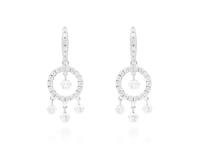 Earrings   in 18kt white Gold and diamonds