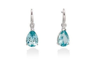 Pendientes de Oro 18Kt  talla pera