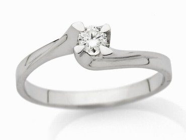  Ring in rodhium plated 18kt