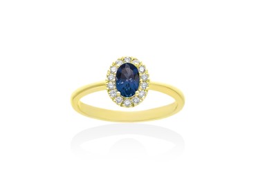 Anillo   en Oro blanco 18Kt y diamantes