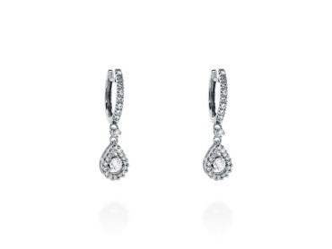 Pendientes aro de oro y diamantes