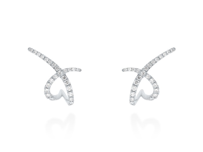 Pendientes de oro con diamantes trepadores