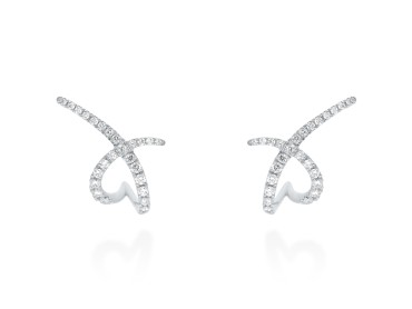 Pendientes de oro con diamantes trepadores