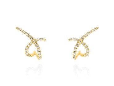 Pendientes de oro con diamantes trepadores