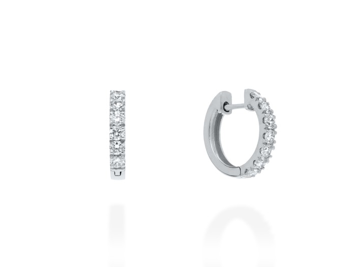 Pendientes de oro criolla grandes con diamantes