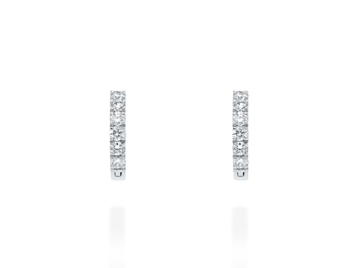 Pendientes de oro criolla grandes con diamantes