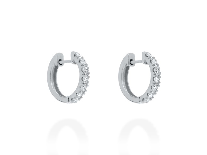 Pendientes de oro criolla grandes con diamantes