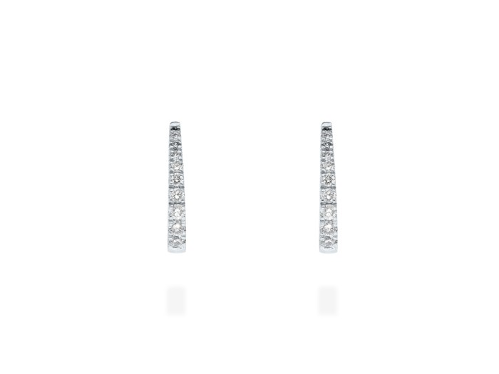 Pendientes de oro criolla con diamantes