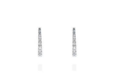 Pendientes de oro criolla con diamantes