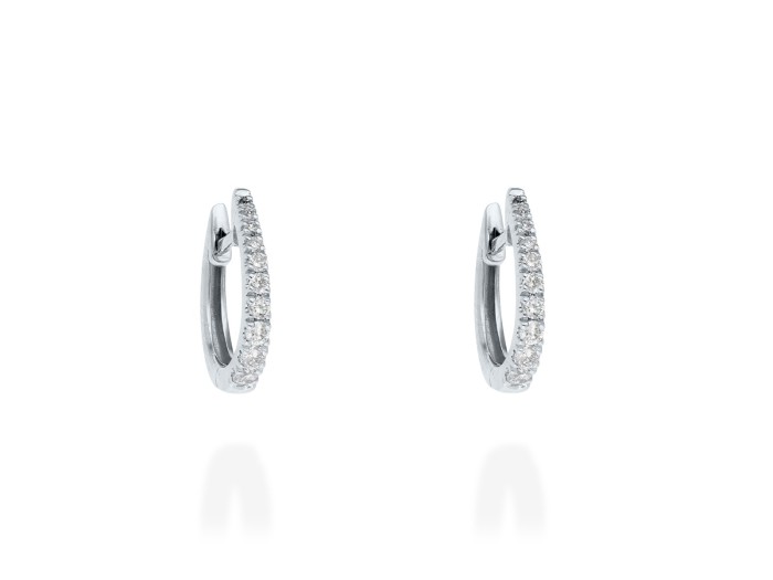 Pendientes de oro criolla con diamantes