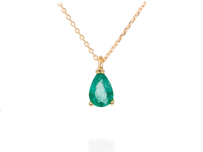 Gargantilla de oro con esmeralda