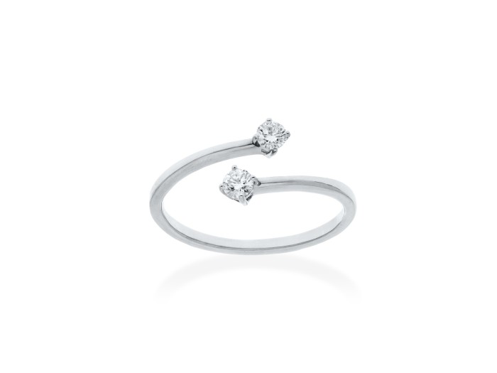 Anillo de oro y diamantes tu y yo