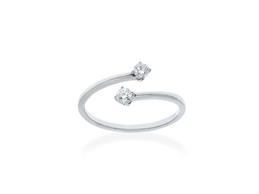 Anillo de oro y diamantes tu y yo