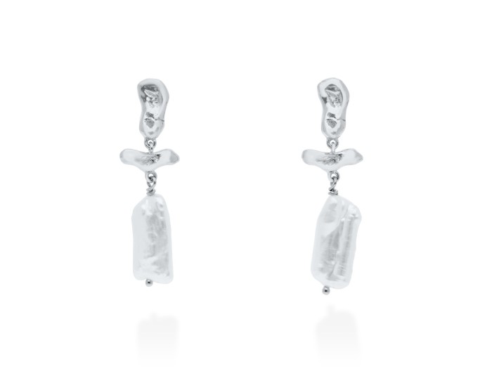 Pendientes de plata con perlas