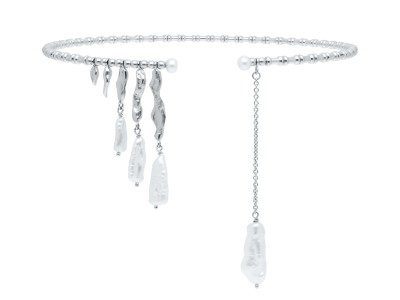 Choker de plata con perlas