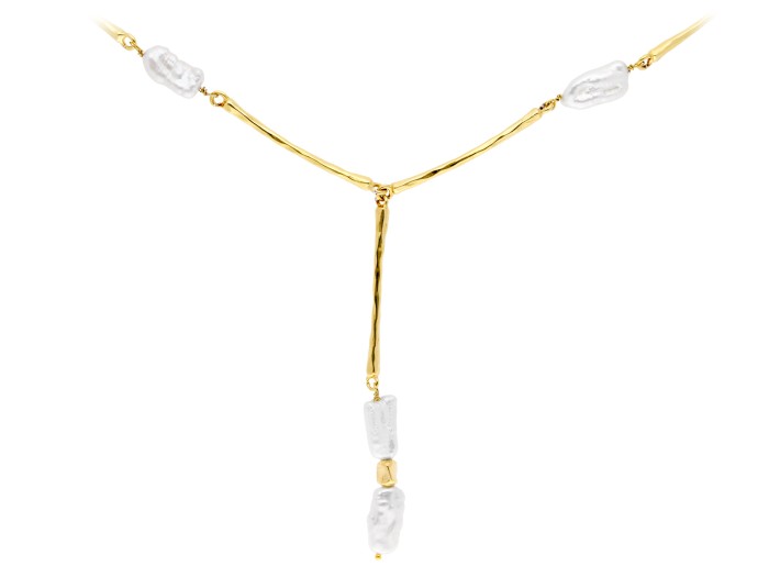 Gargantilla NAGORI de plata con perlas