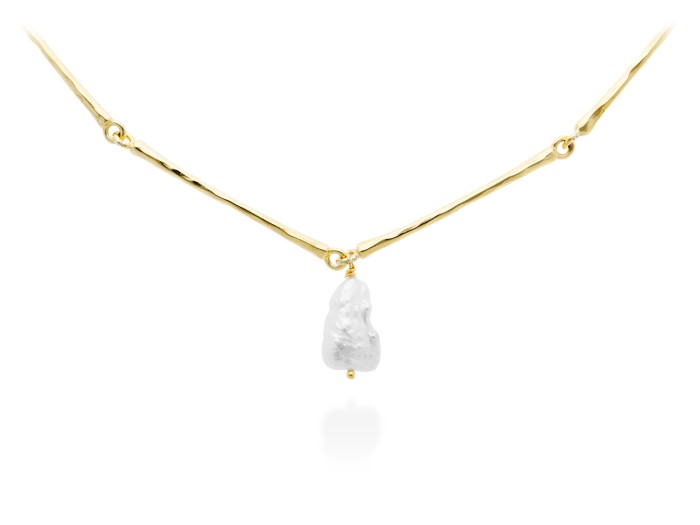 Gargantilla de plata con perlas