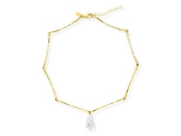 Gargantilla de plata con perlas