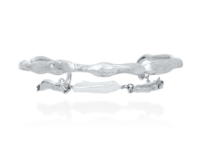 Pulsera de plata con perlas