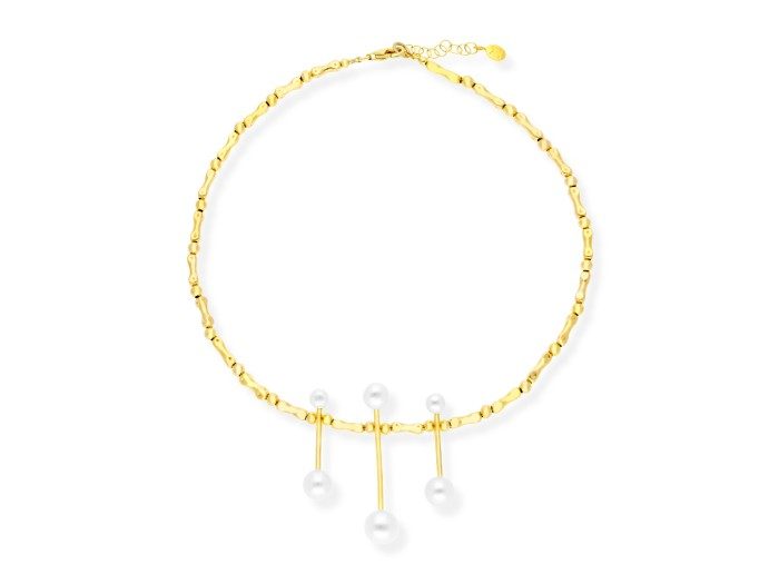 Choker YOSHU de plata con perlas
