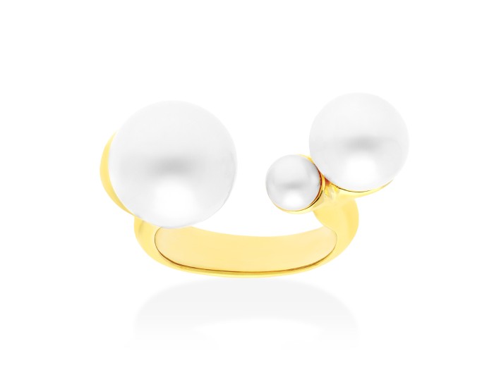 Anillo de plata con perlas TSURU