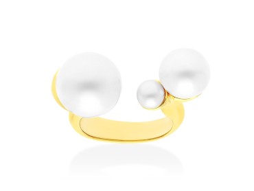 Anillo de plata con perlas TSURU