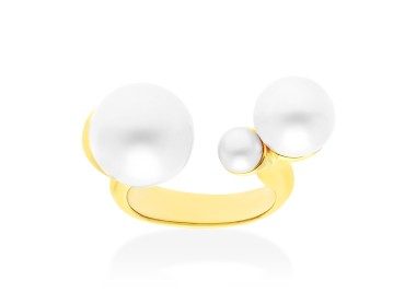 Anillo de plata con perlas TSURU