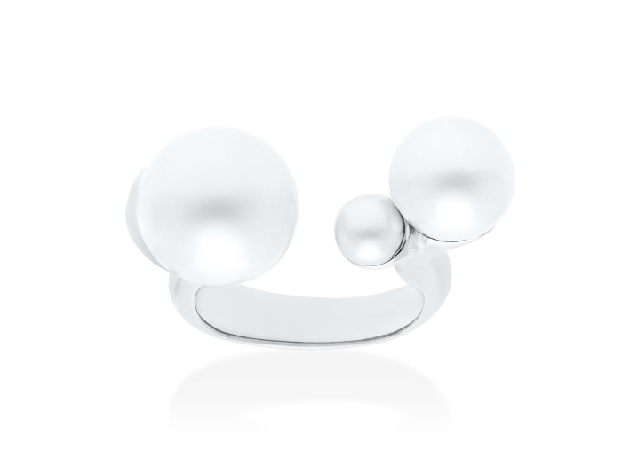 Anillo de plata con perlas TSURU