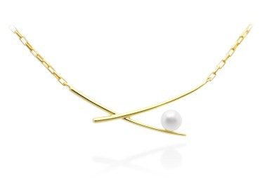 Gargantilla de plata con perlas OSAKA