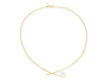 Gargantilla de plata con perlas OSAKA