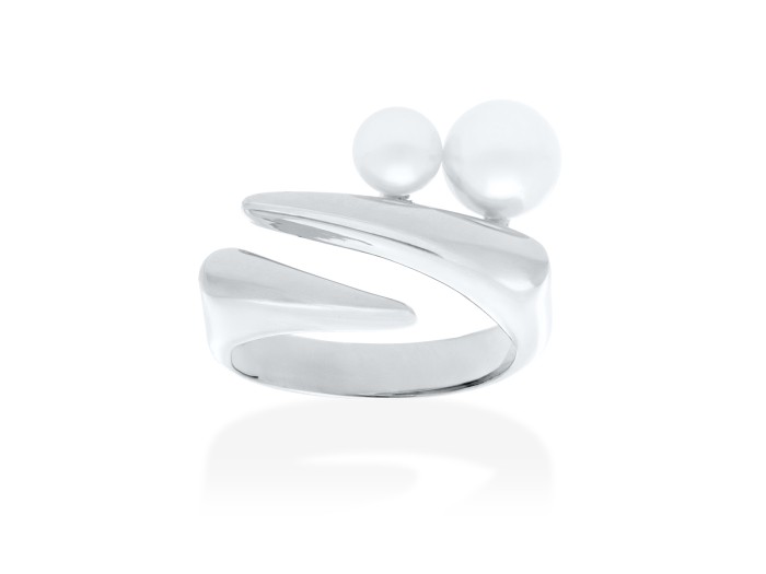 Anillo de plata con perlas OSAKA