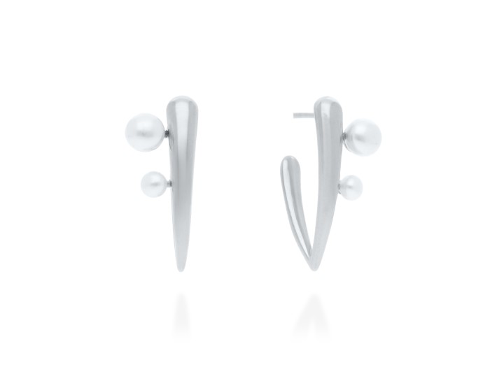 Pendientes de plata con perlas OSAKA