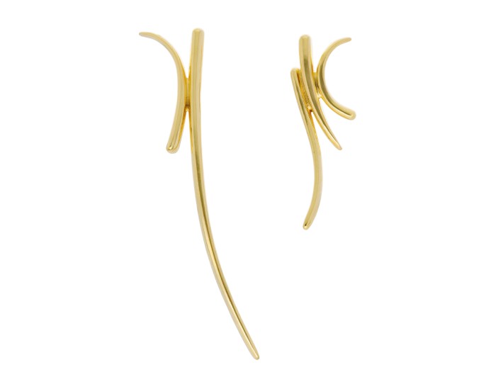 Pendientes de plata largos asimétricos. SHODO